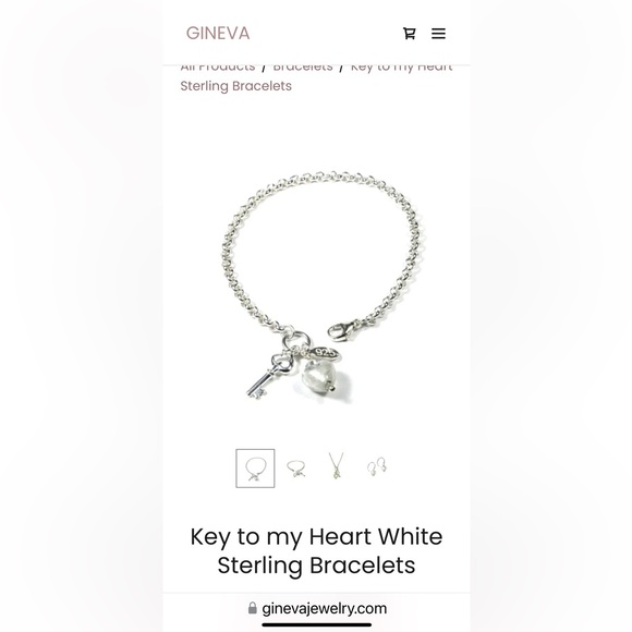 Gineva Key to my Heart Murano glass Bracelet - Picture 4 of 5